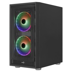 AeroCool Graphite-G-BK-v3 Tower ATX Case - Sleek Black Design for Optimal Cooling & Style!